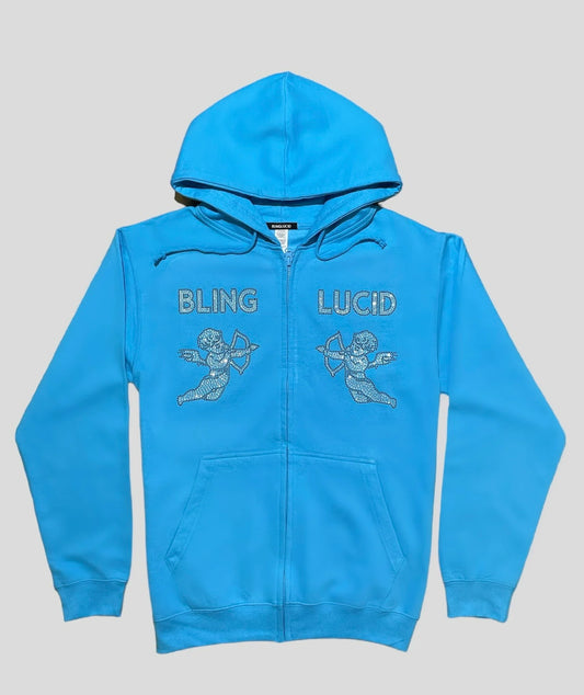 RHINESTONE ZIP-HOODIE