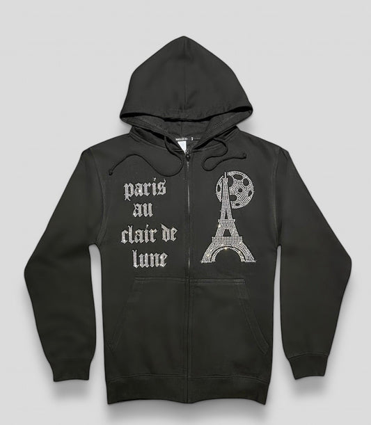 RHINESTONE ZIP-HOODIE