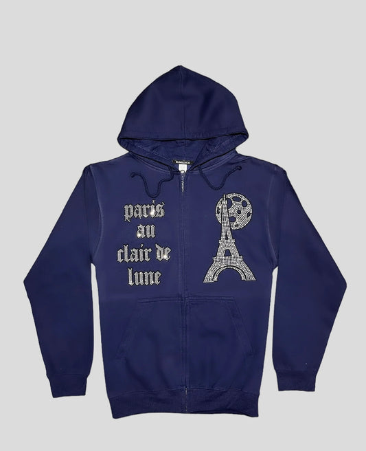 RHINESTONE ZIP-HOODIE